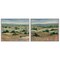 Stupell Industries Abstract Farm Field Landscape 2 pc Framed Giclee Wall Art Set Design by Tim Otoole